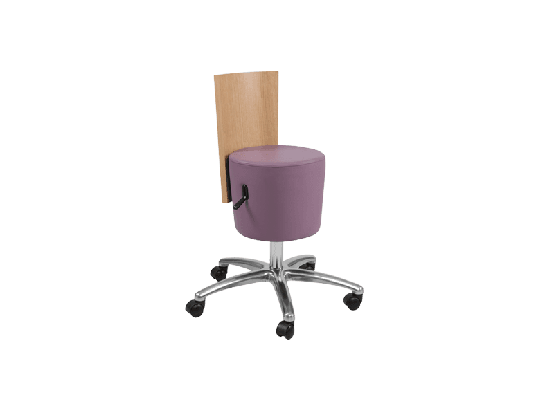 Spa Stool With Wooden Backrest