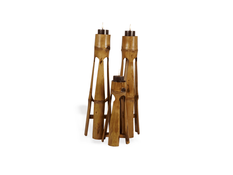 Bamboo Candle Stand