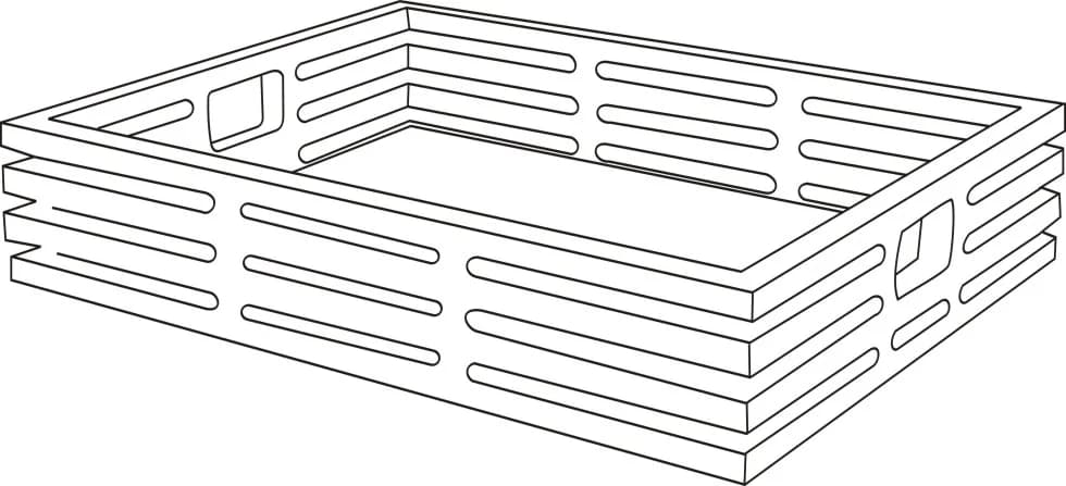 Bali Wooden Basket Tray features